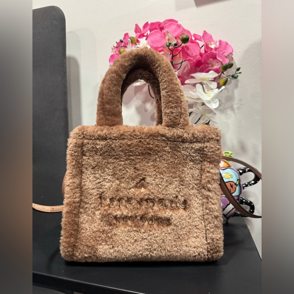 Kate Spade Tan Faux Fur Tote